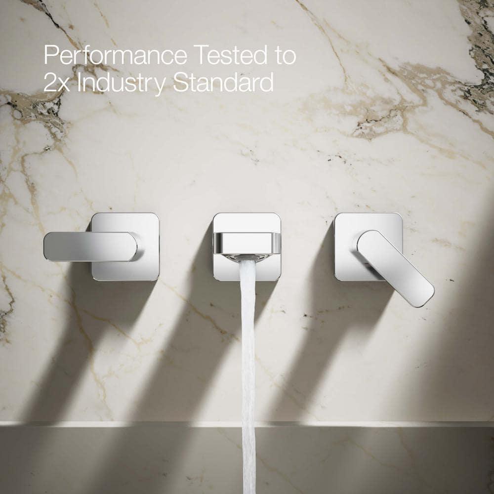 Parallel Wall-Mount Bathroom Sink Faucet Trim