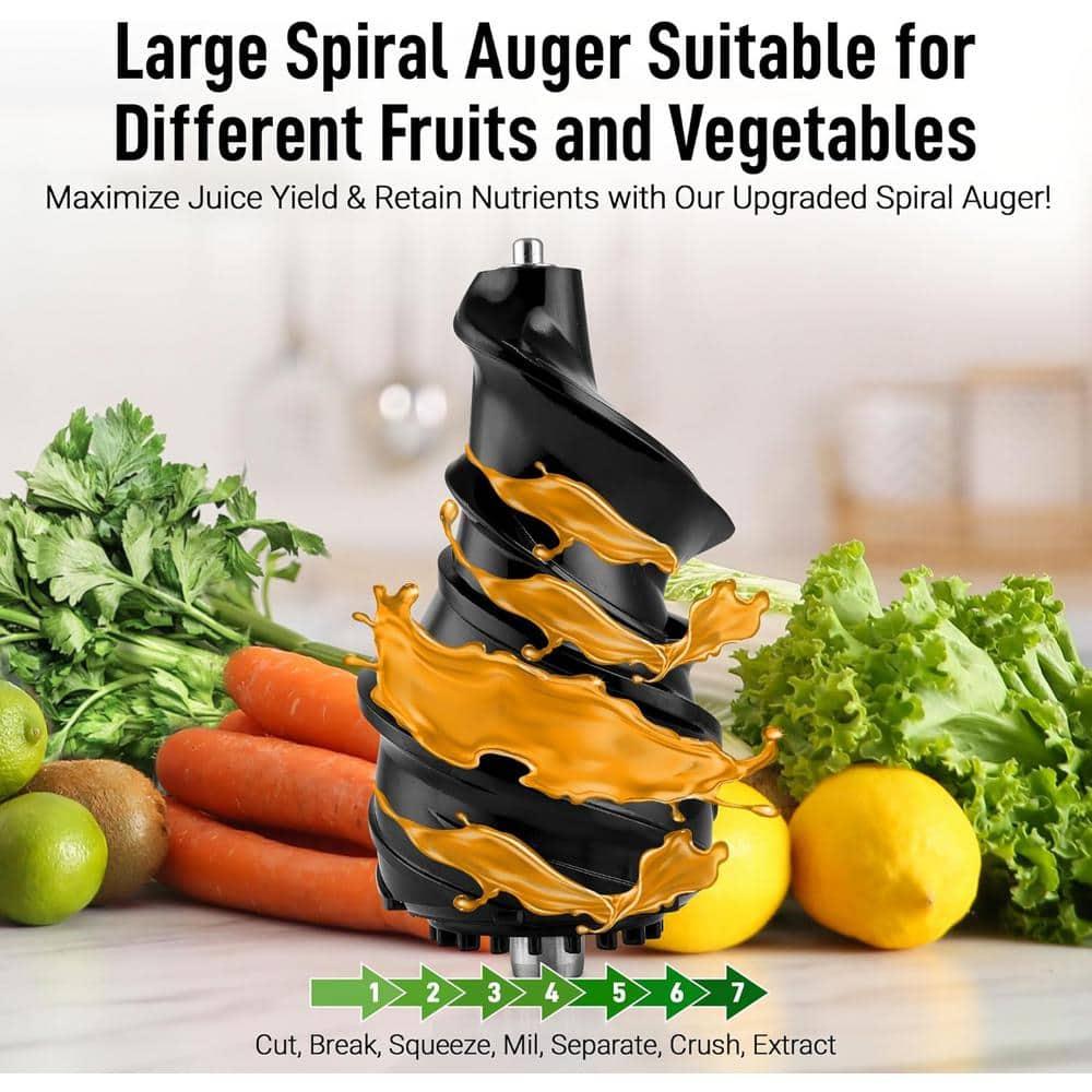 Zulay Kitchen Cold Press Juicer, Masticating Slow Juicer with 3 inch Wide Chute and Quiet Motor, Easy To Clean