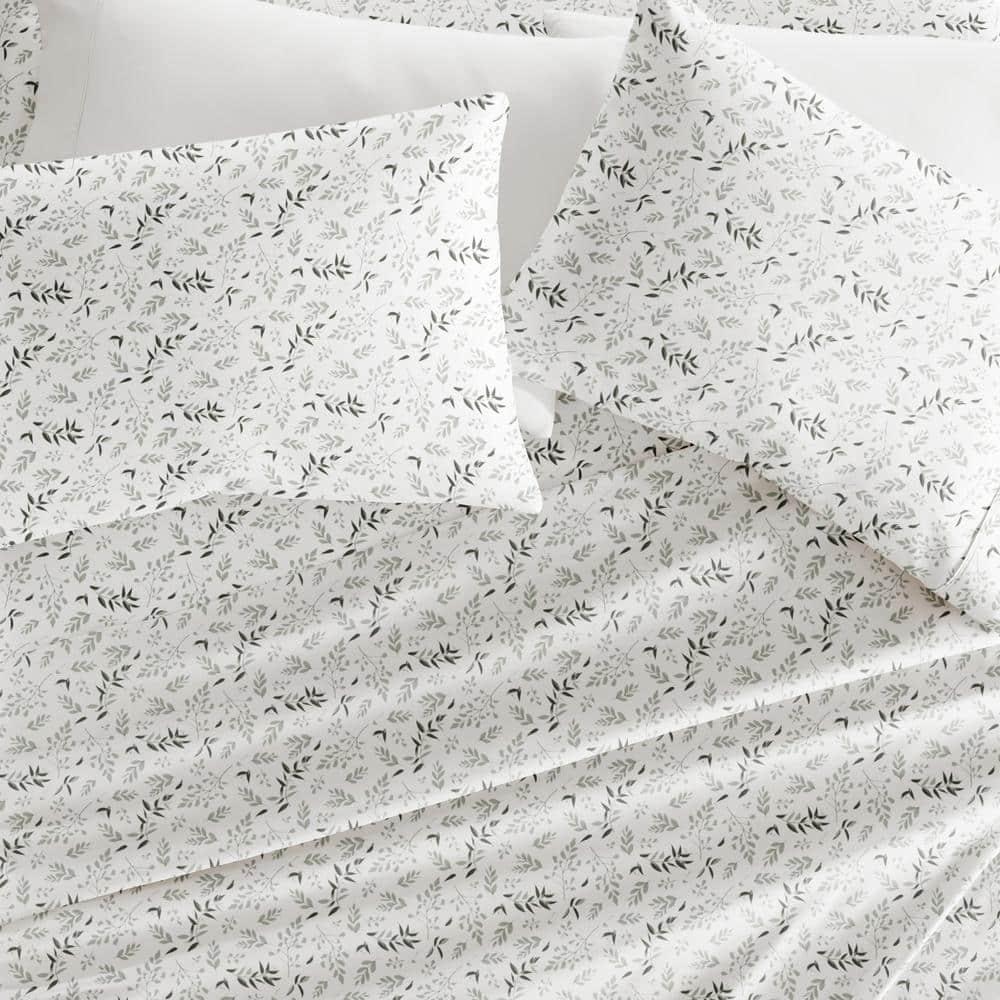 4 Piece Sheet Set Patterned Microfiber Ultra Soft Bedding in Floral Dream
