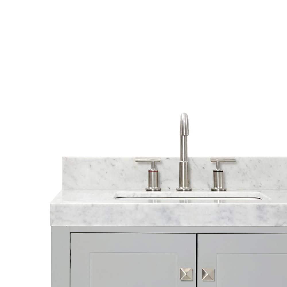 Cambridge Double Bathroom Vanity with Carrara Marble Top