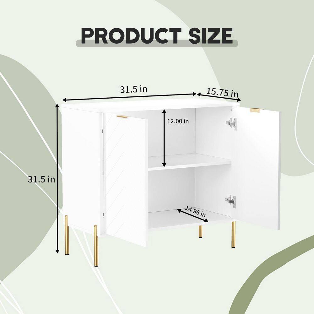 CLIHOME 31.5 in. H Utility Storage Cabinet with Adjustable Shelves