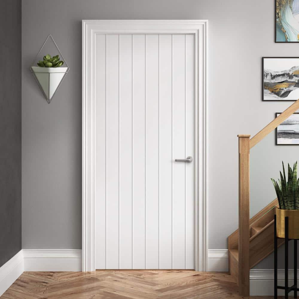 Calhome Hollow Paneled Painted Slab Door