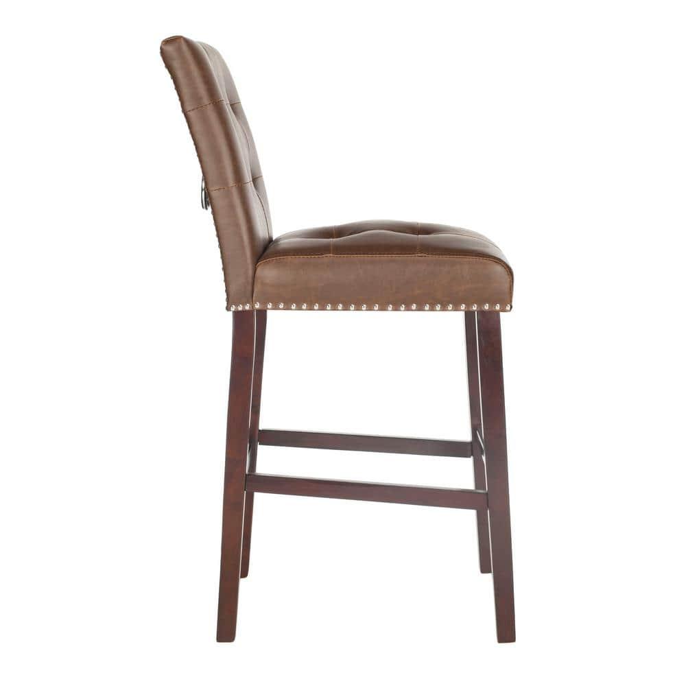Nikita Bar Stool (Set of 2) - BST6302 - Brown/Espresso - Safavieh