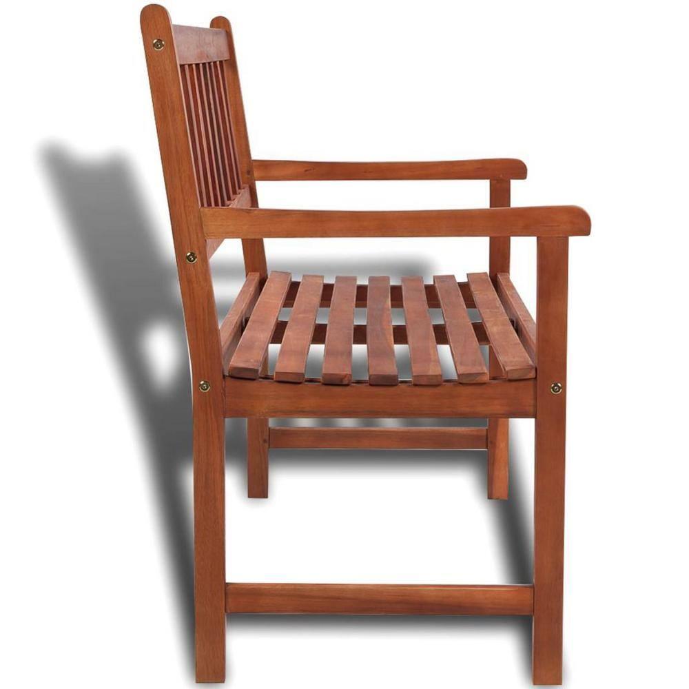 Solid Acacia Wood Patio Bench - 47.2 Weather-Resistant, Elegant Design for Outdoor Spaces, Comfortable Seating for Garden or Porch