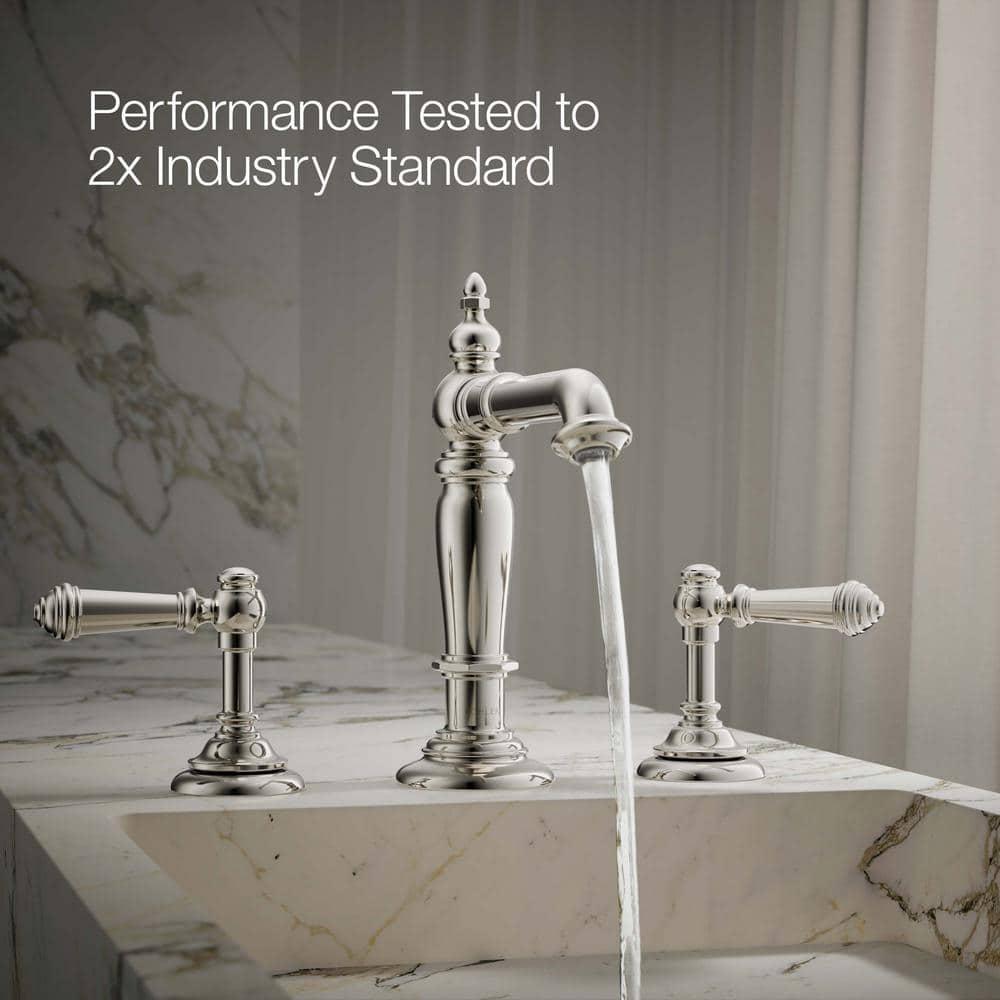 Artifacts® Widespread Bathroom Faucet with Drain Assembly