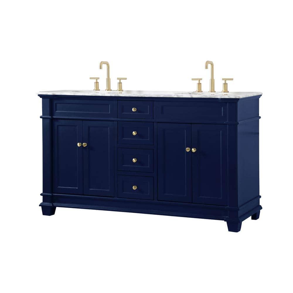 Etta Avenue™ Lydie 60'' Double Bathroom Vanity with Marble Top