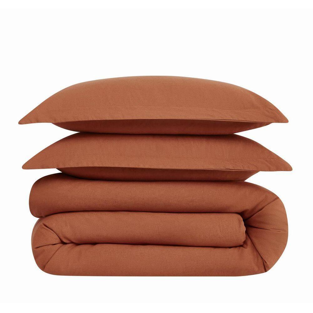 Brooklyn Loom Solid 100% Linen 3-Piece Comforter Set