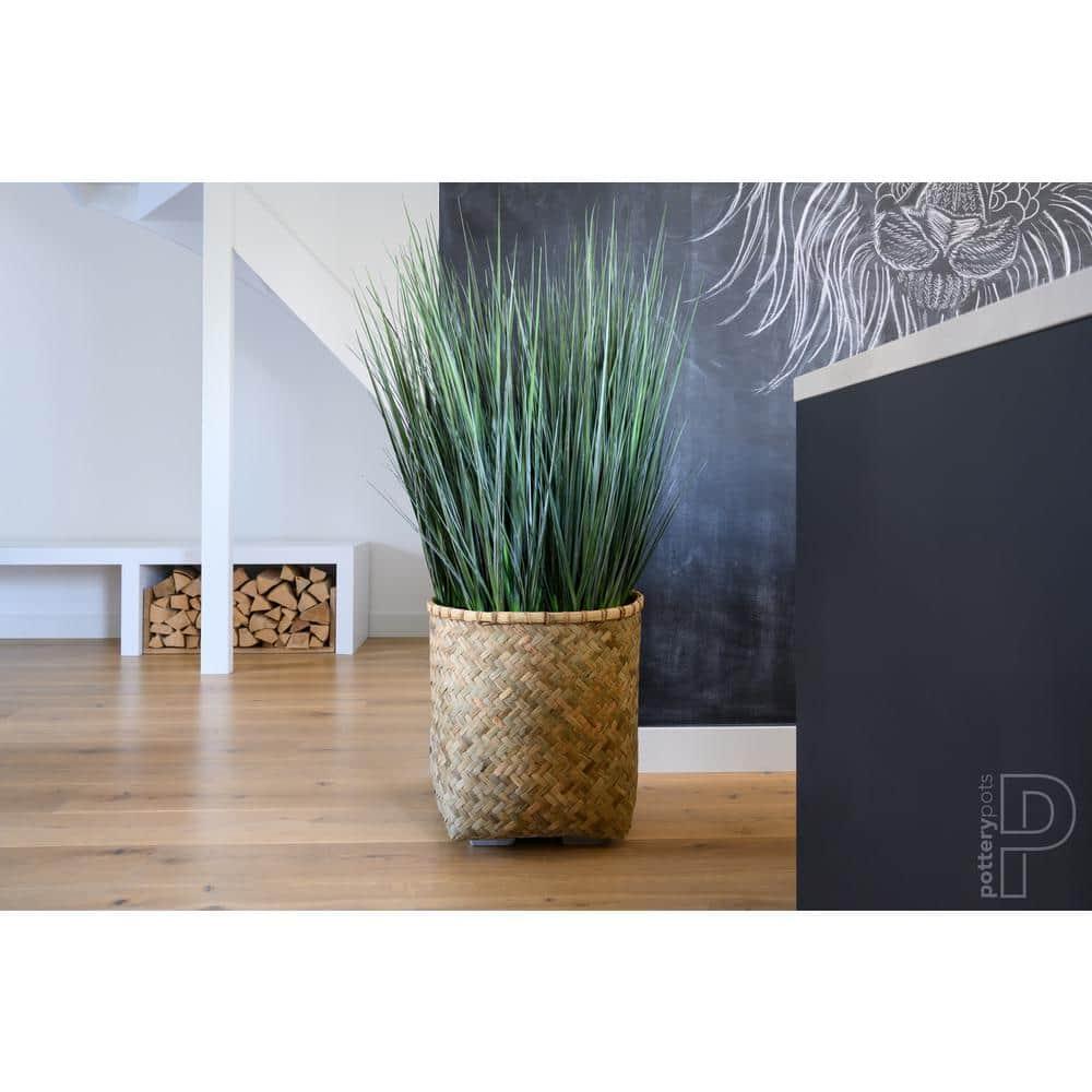 Pottery Pots USA Inc. Pottery Pots Zayn Bamboo Indoor Outdoor Round Planter, Natural Finish 18.9" x 18.9" x 20.9"