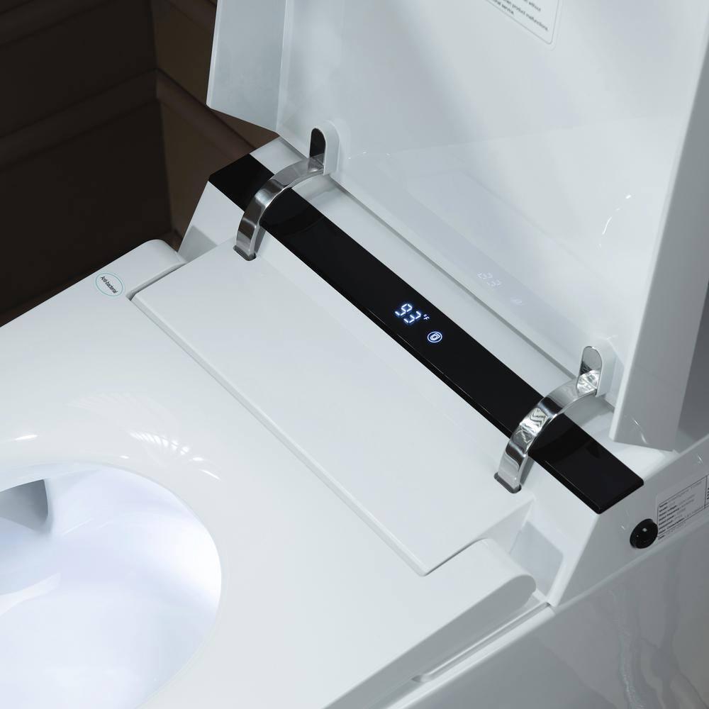 Auto Open/Close Tankless Smart Bidet Toilet with Auto Flush, Foot Sensor Function, Heated Seat,Dryer