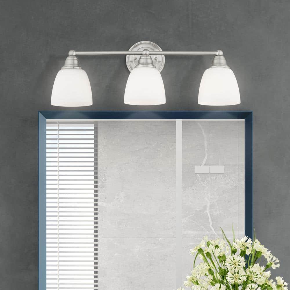 Livex Lighting Somerville 3 - Light Vanity in  Brushed Nickel