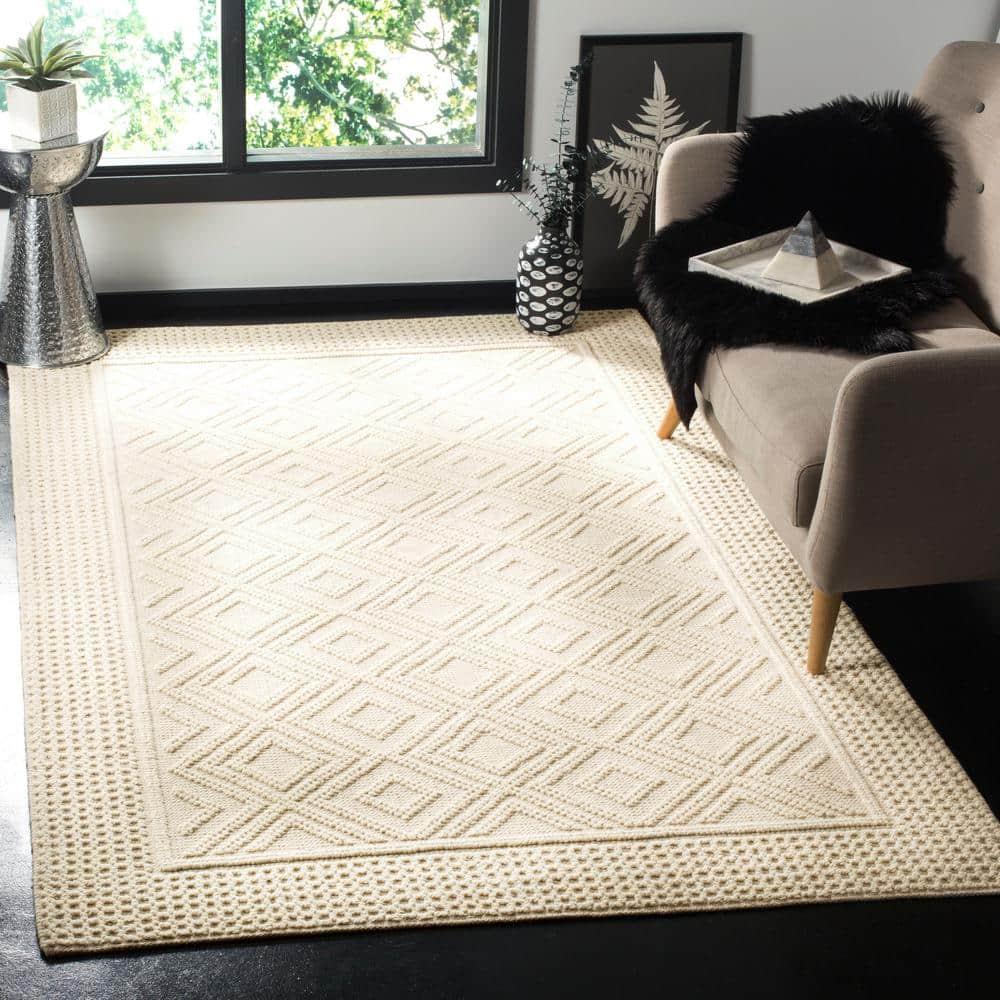 Vermont VRM212 Hand Woven Indoor Area Rug - Ivory - 6'x9' - Safavieh