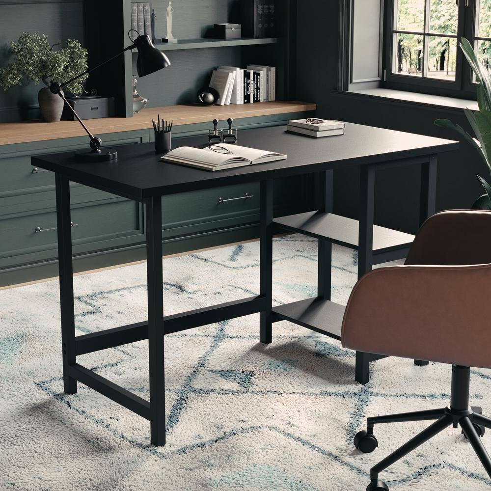 Martha Stewart Martha Stewart Beckett Home Office Trestle Desk with Shelves