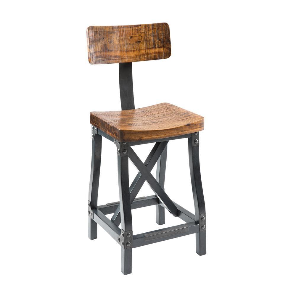 Barstool with Back See below/Amber/Graphite