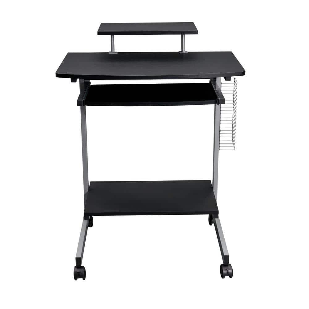 Techni Mobili Solid Wood Top Metal Base Standing Desk