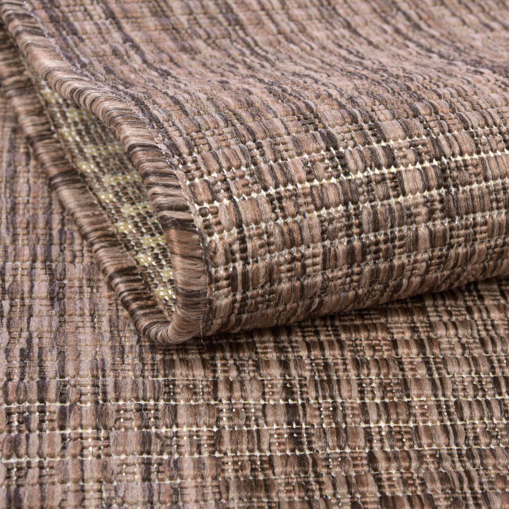 Unique Loom 4' 1 x 6' 1 Rectangle Indoor/Outdoor Solid Light Brown Area Rug
