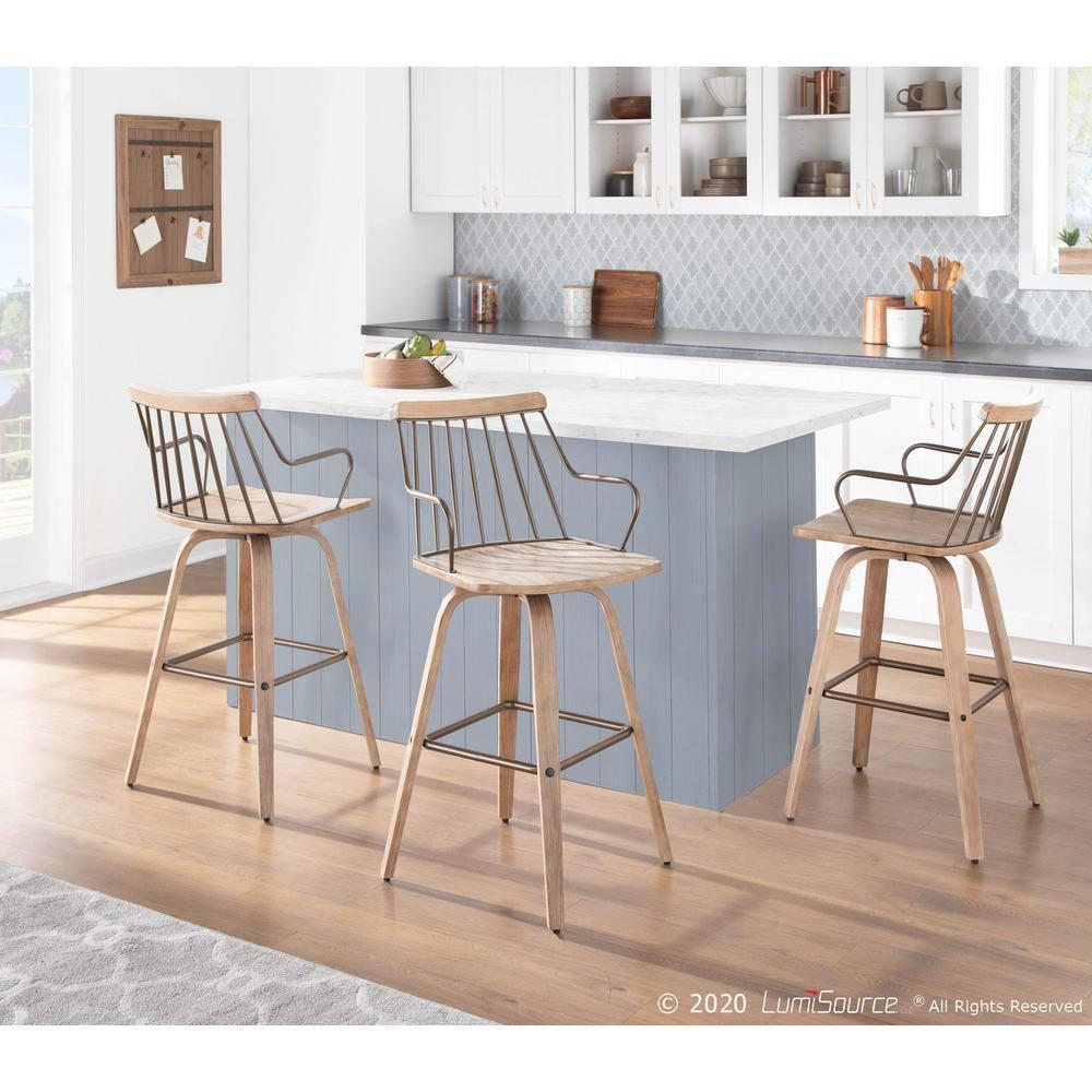 George Oliver Amella 30" Fixed-Height Bar Stool
