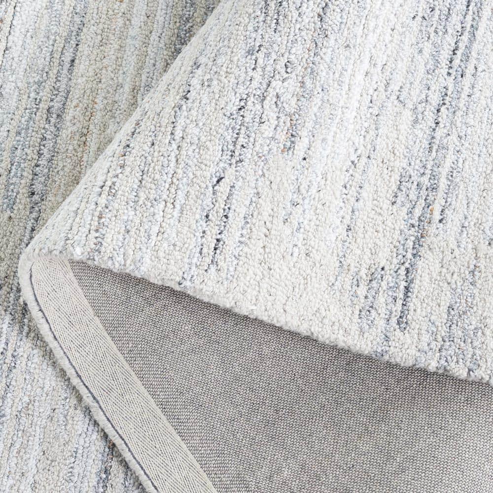 SAFAVIEH Abstract Rordan Striped Geometric Area Rug, Beige/Blue, 6' x 6' Square