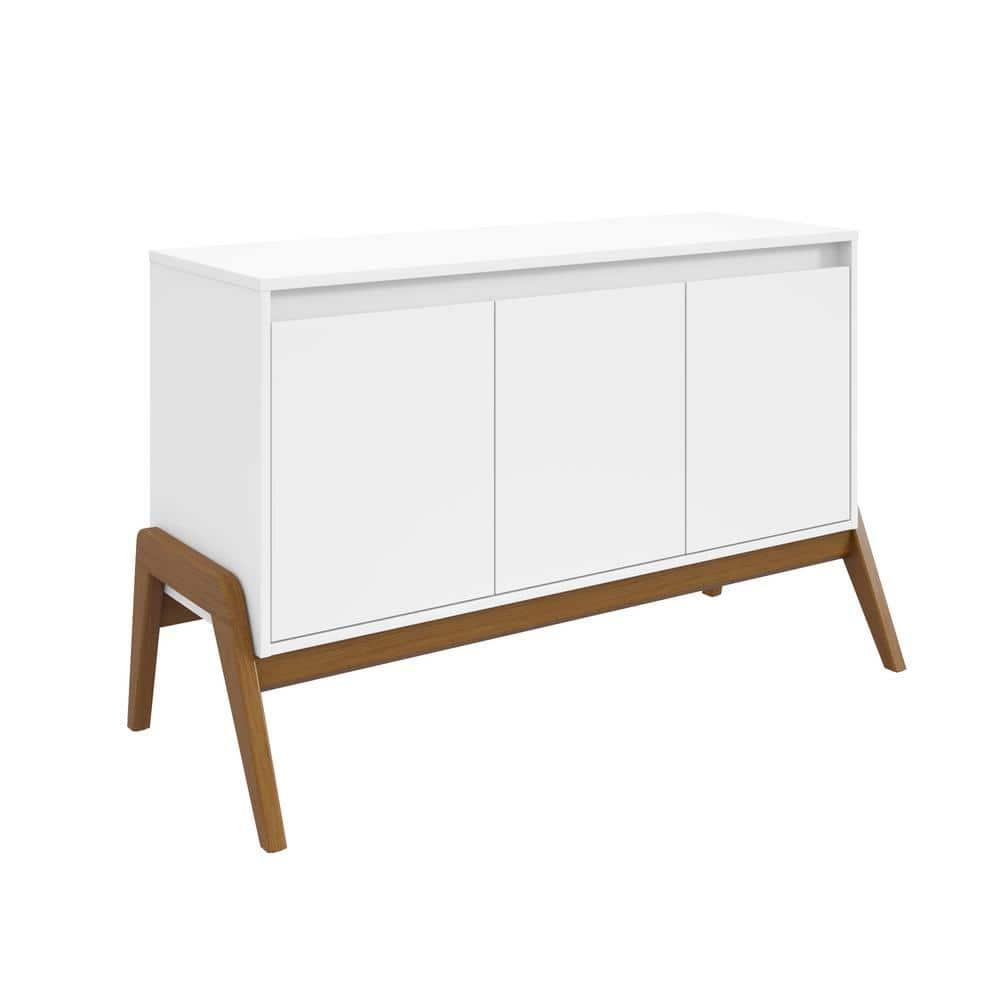 Manhattan Comfort Jernya 49" Sideboard with 4 Shelves in White