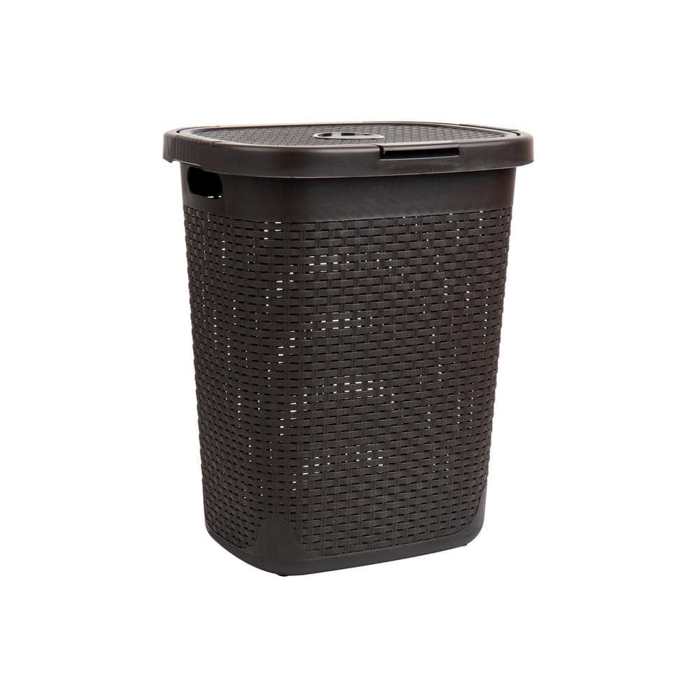 Mind Reader Mind Reader 50L Slim Laundry Hamper, Clothes Basket, Lid, Plastic