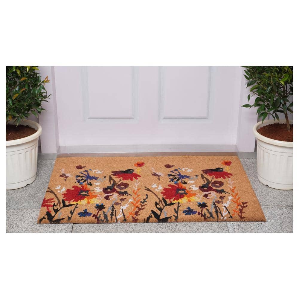Calloway Mills Floral Non-Slip Indoor Outdoor Door Mat & Reviews | Birch Lane