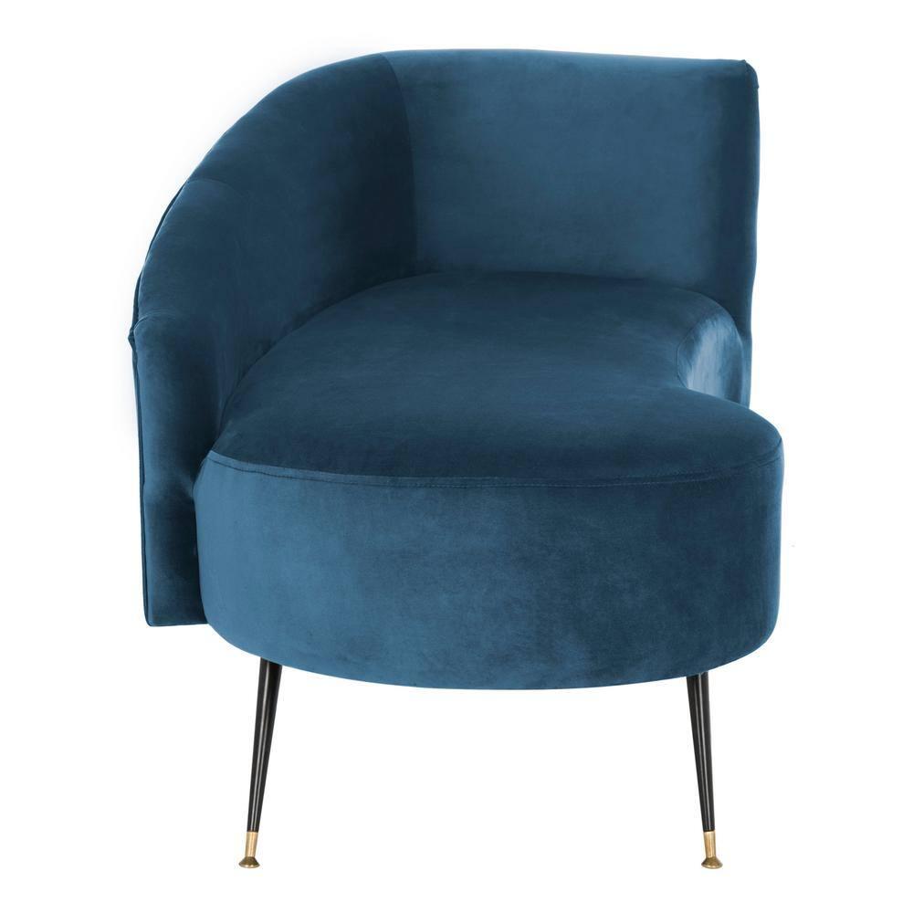 Evangeline Parisian Settee - Navy/Black - Safavieh.