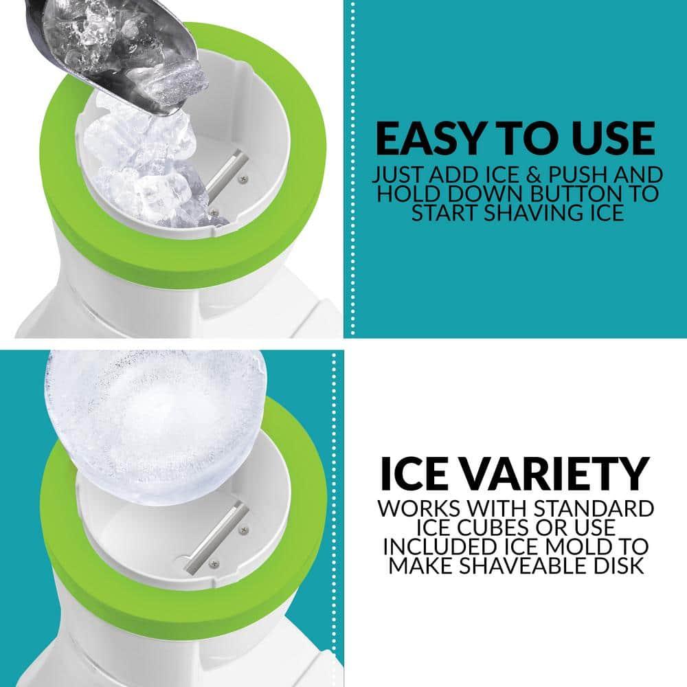 Nostalgia Nostalgia Electric Hawaiian Shave Ice & Snow Cone Maker, Includes Reusable Cup And Two Ice Molds, Stainless Steel Blades