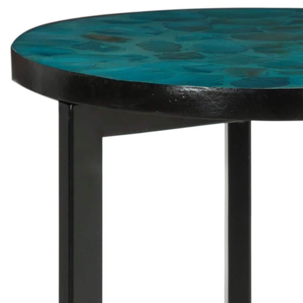 Zaira End Table - Blue/Green - Safavieh.