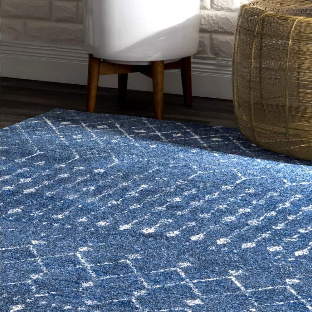 nuLOOM Moroccan Blythe Area Rug, Runner 2' 8" x 8', Dark Blue