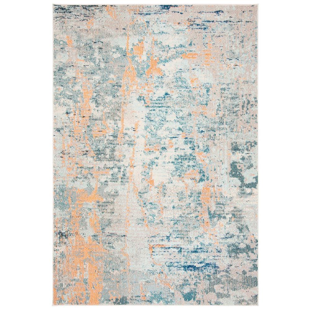 Madison MAD457 Power Loomed Indoor Area Rug - Light Blue/Beige - 5'3"x7'6" - Safavieh