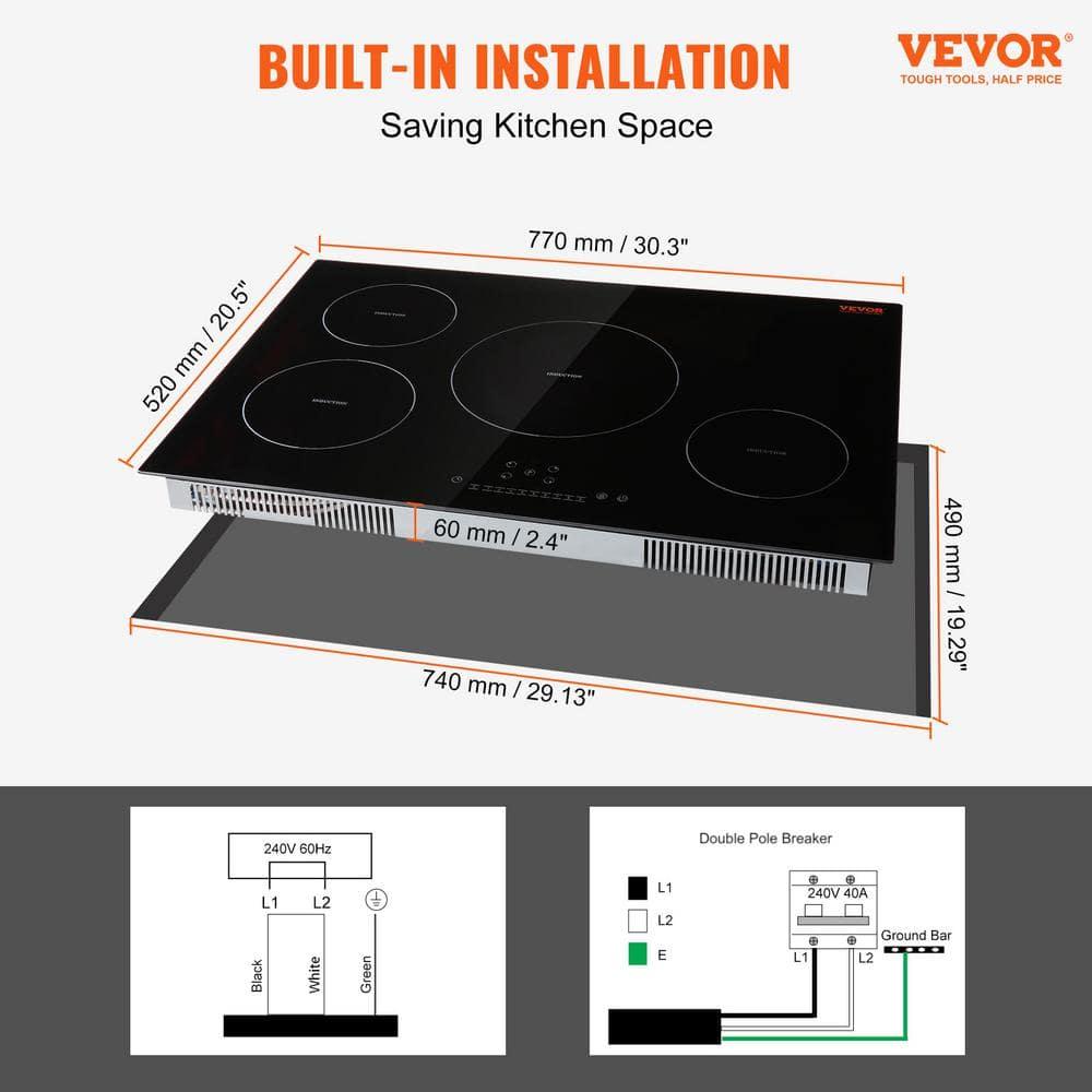 VEVOR 30" 4 Burner Induction Cooktop