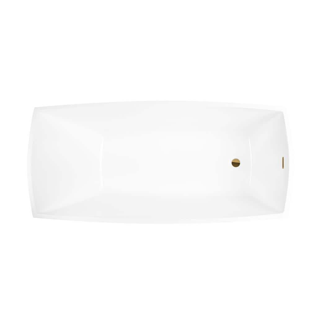 Vanity Art 67" X 31" Acrylic Freestanding Bathtub