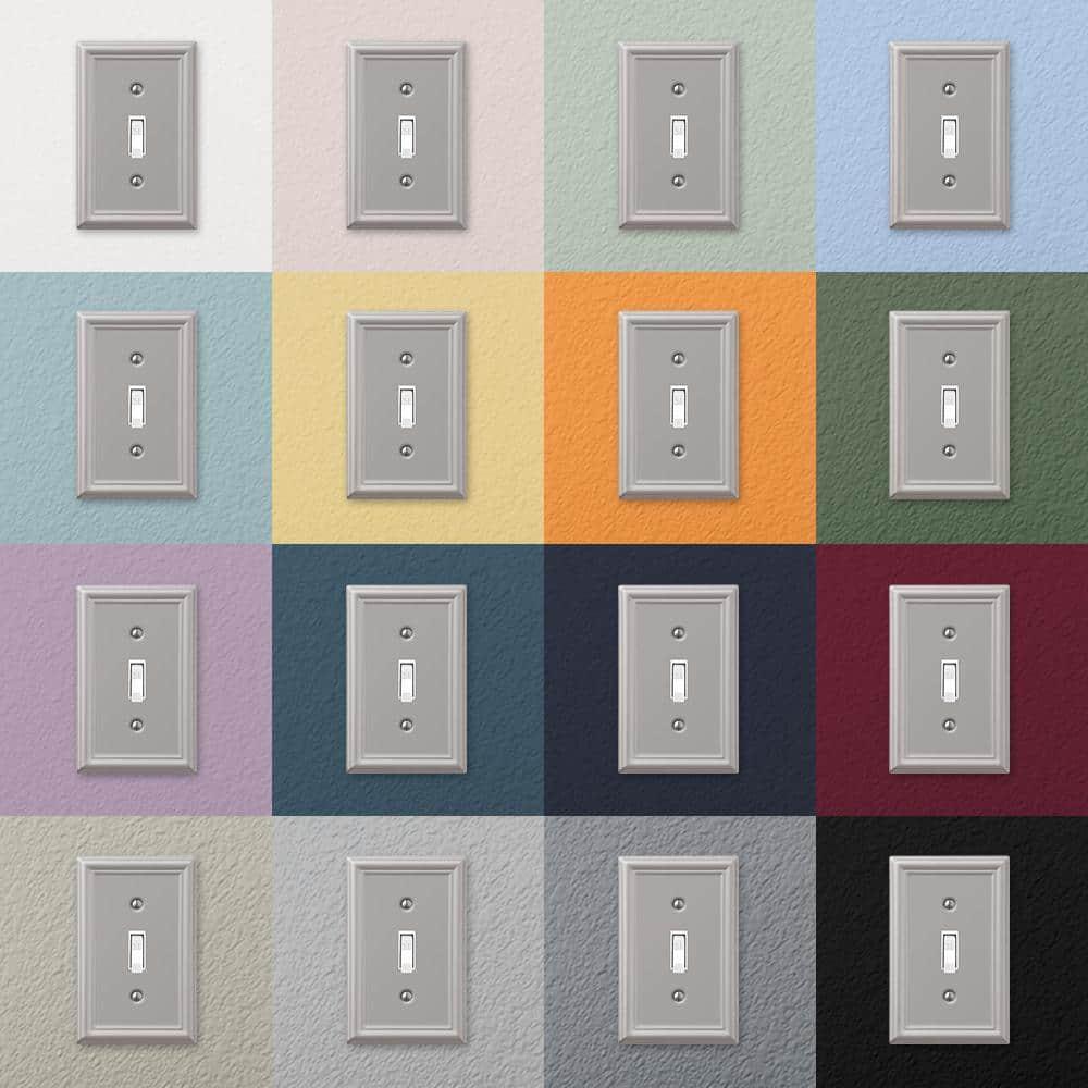 Amerelle 149R4BN Chelsea Wallplate, 4 Rocker GFCI, Steel, Brushed Nickel, 1-Pack