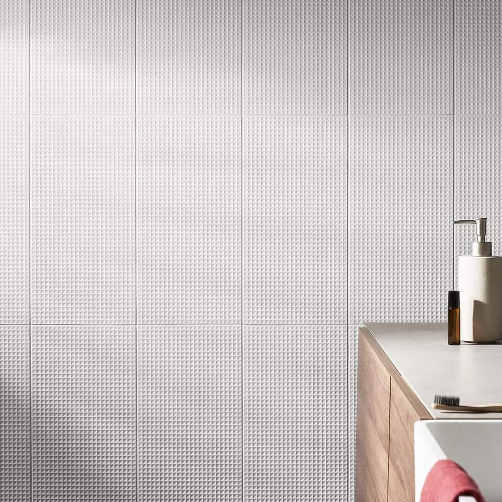 Level Waffle 7.87" x 15.74" Ceramic Patterned Tile