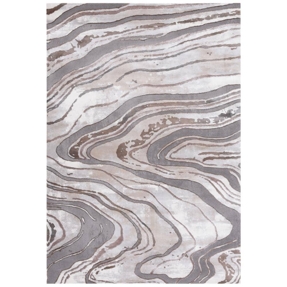 Wade Logan® Swindle Abstract Gray/Beige Area Rug