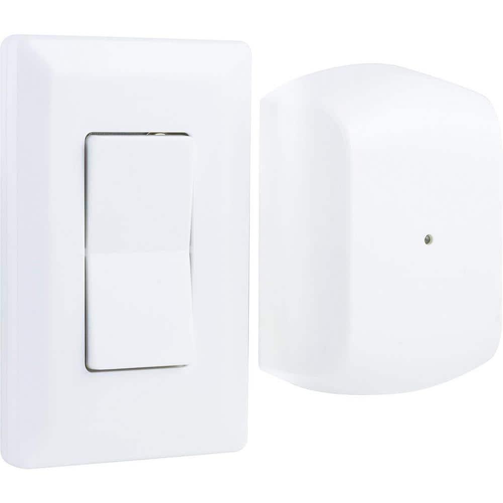 GE Wireless Light Control with Wall Switch, 1-Grounded Outlet, 18279