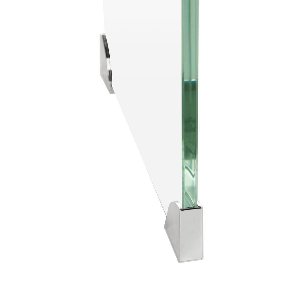 Crysta Ombre Glass Console Table - Clear/Blue - Safavieh