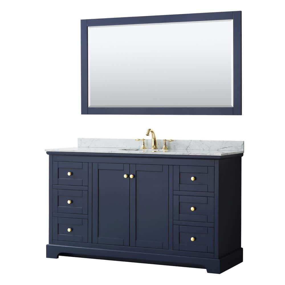 Wyndham Collection Avery 60" Single Bathroom Vanity Set with Mirror & Reviews | Wayfair