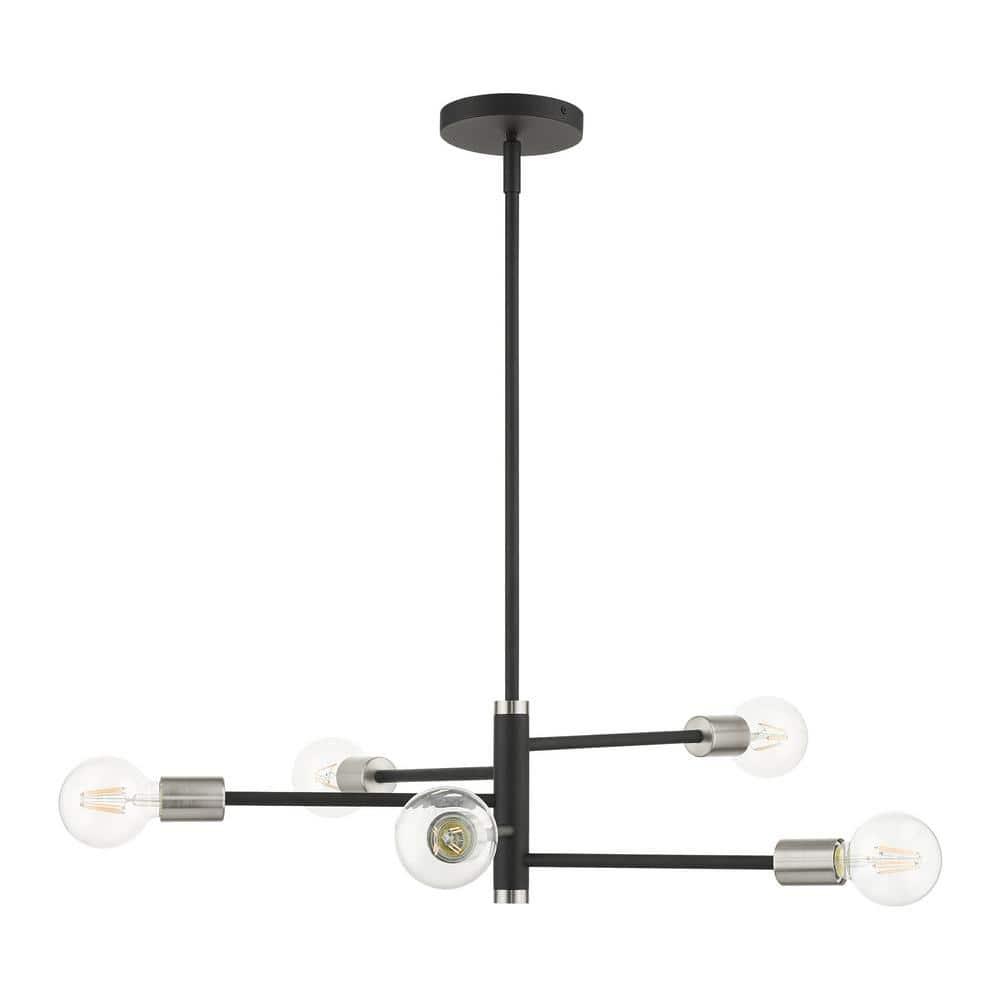 Livex Lighting Bannister 5 - Light Chandelier in  Black