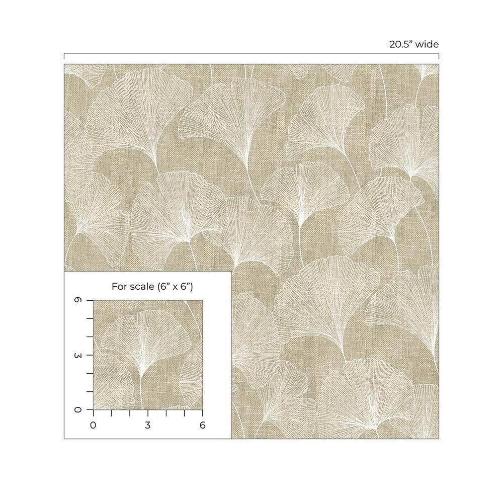 Surface Style - Peel and Stick Wallpaper, Botanical Wallpaper for Bedroom, Powder Room, Kitchen, Self Adhesive, Vinyl, 30.75 Sq Ft Coverage (Clover Lane Collection, Smoke)