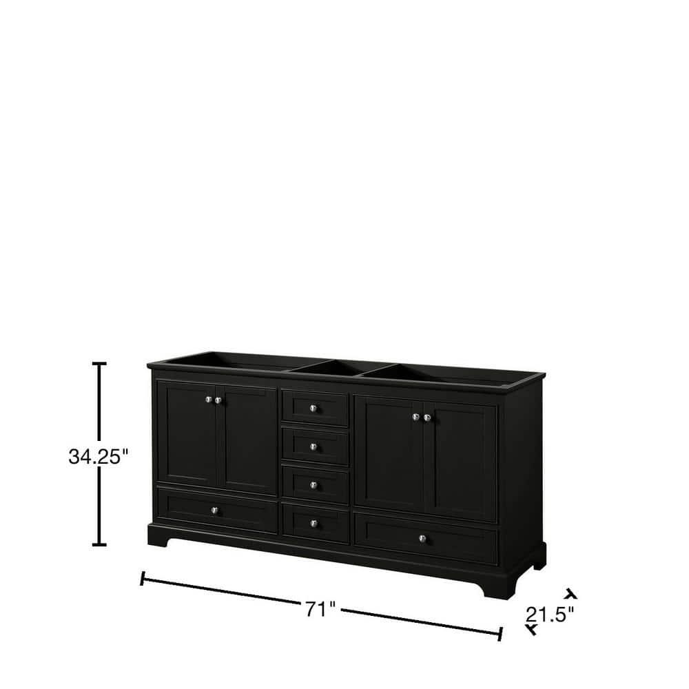 Wyndham Collection Deborah 71" Double Bathroom Vanity Base Only