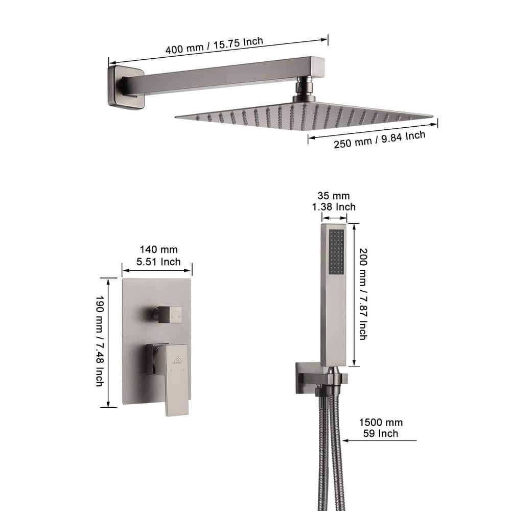 Pressure-Balanced (Temperature And Volume) All-In-One Kit with Rough in-Valve