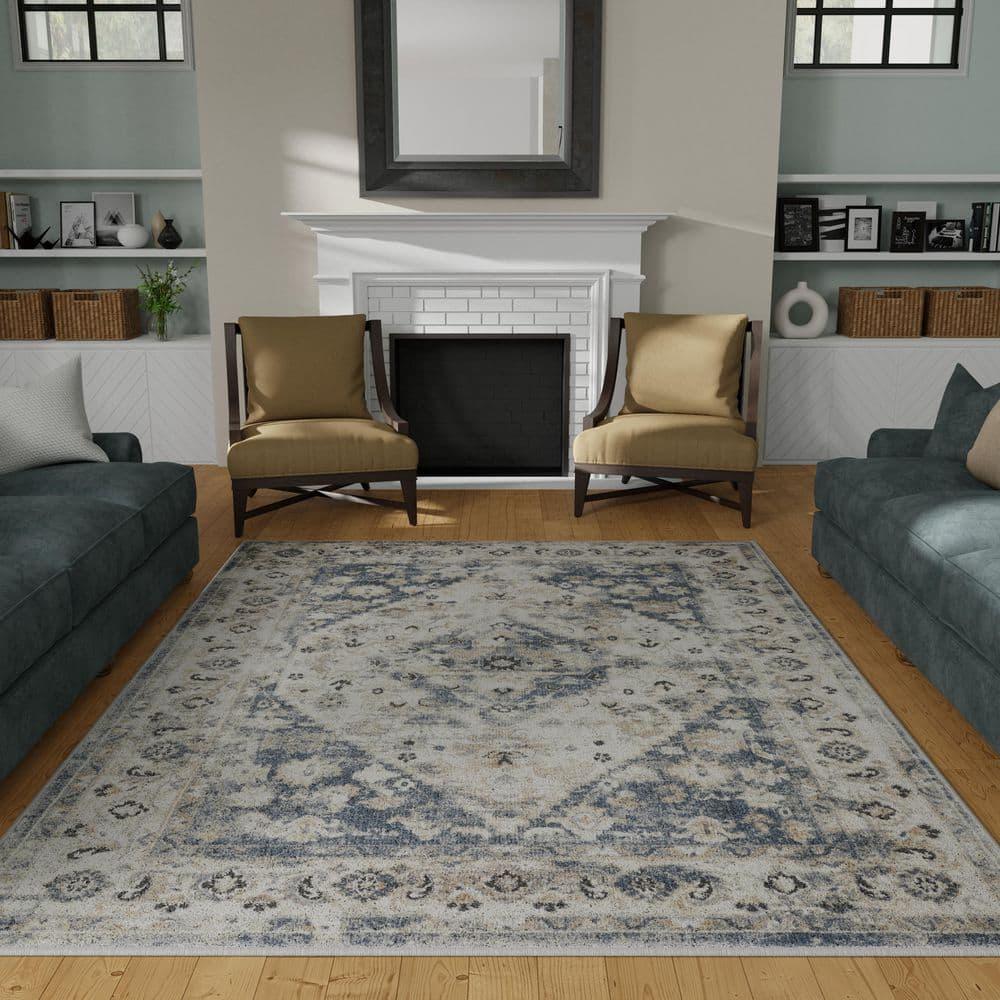 Loomaknoti Kehleigh Zofionz 5' x 7' Beige Oriental Indoor Area Rug