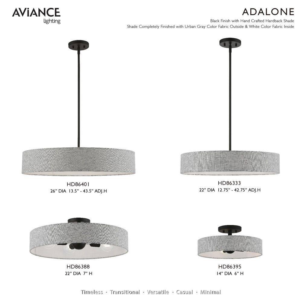 Livex Lighting Elmhurst 4 - Light Pendant in Black