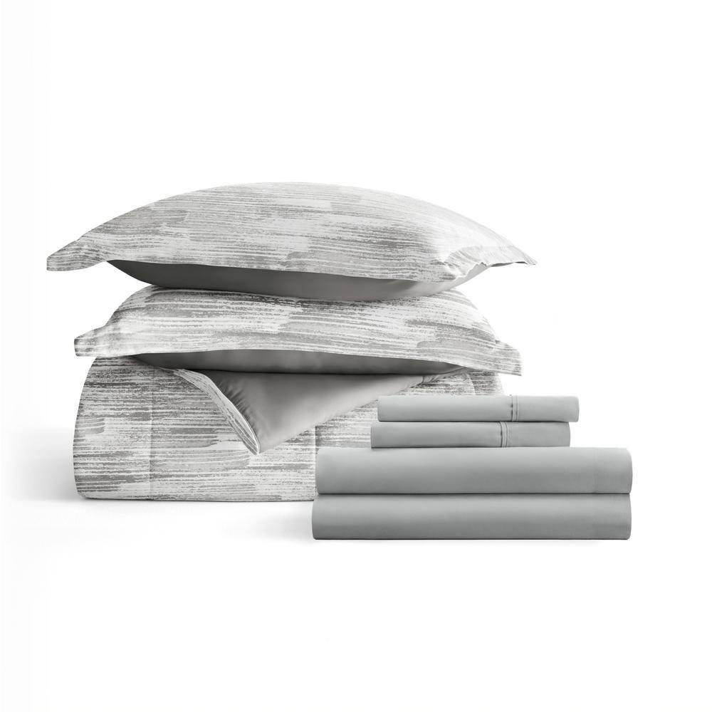 IEnjoy Home 7-Piece Bedding Bundle - Pattern Comforter and Sheet Set
