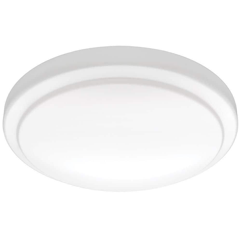 Hampton Bay 12 in. Round LED Flush Mount Light Pantry Laundry Closet Light 1000 Lumens Dimmable 4000K Bright White, 54074391
