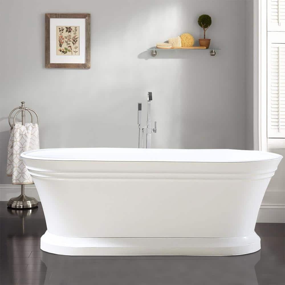 Athena 67" x 31" Freestanding Soaking Acrylic Bathtub