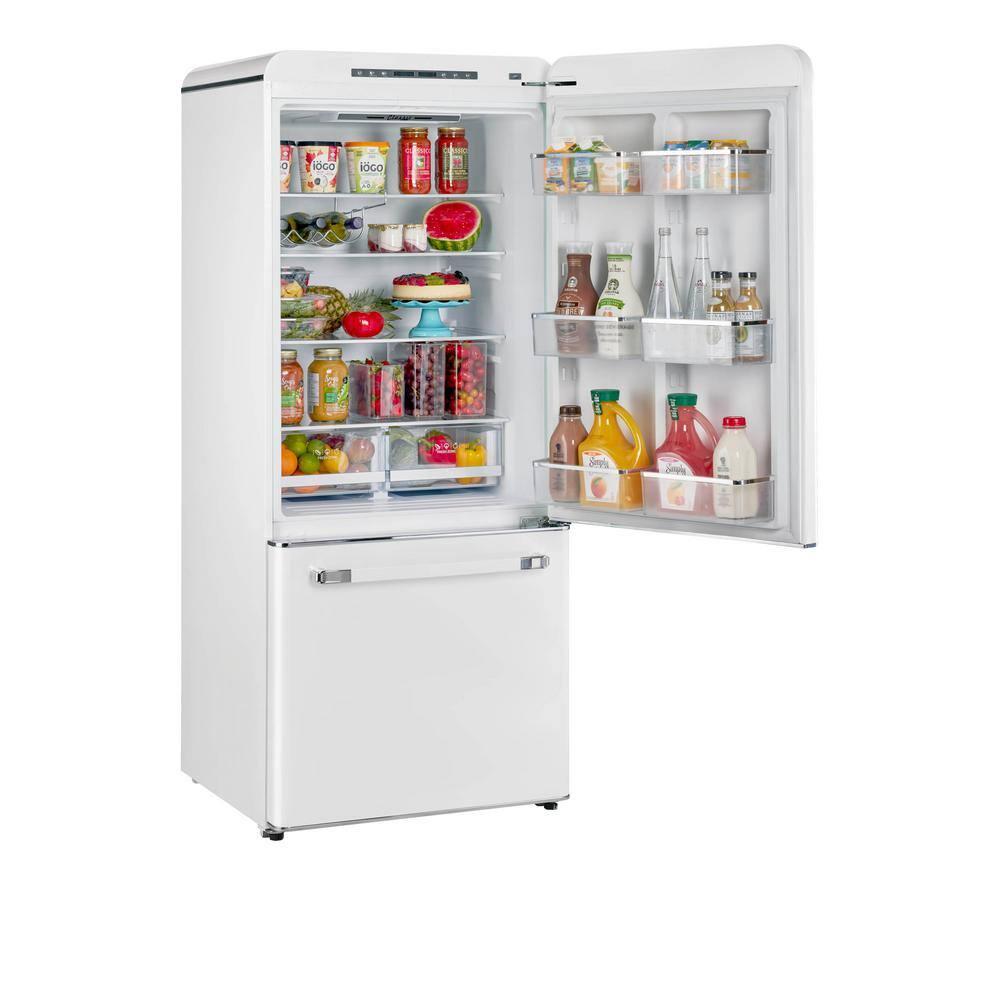 Unique Appliances Classic Retro 30" Frost-Free 17.7 cu. ft. Energy Star Certified Bottom Freezer Refrigerator UGP-510L W AC