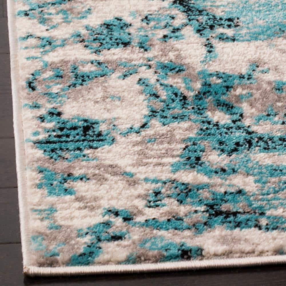 SAFAVIEH Skyler Joisse Abstract Area Rug, Blue/Ivory, 3' x 5'