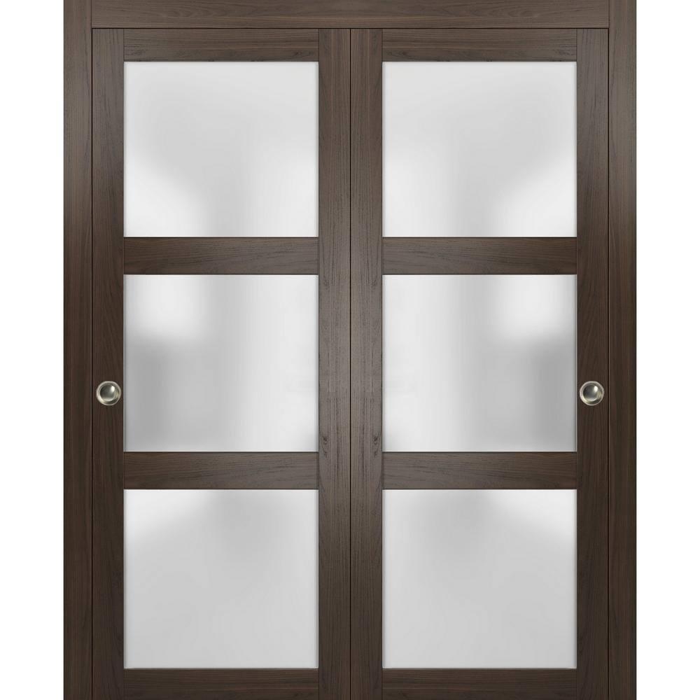 SARTODOORS Lucia Frosted Glass Sliding Closet Doors