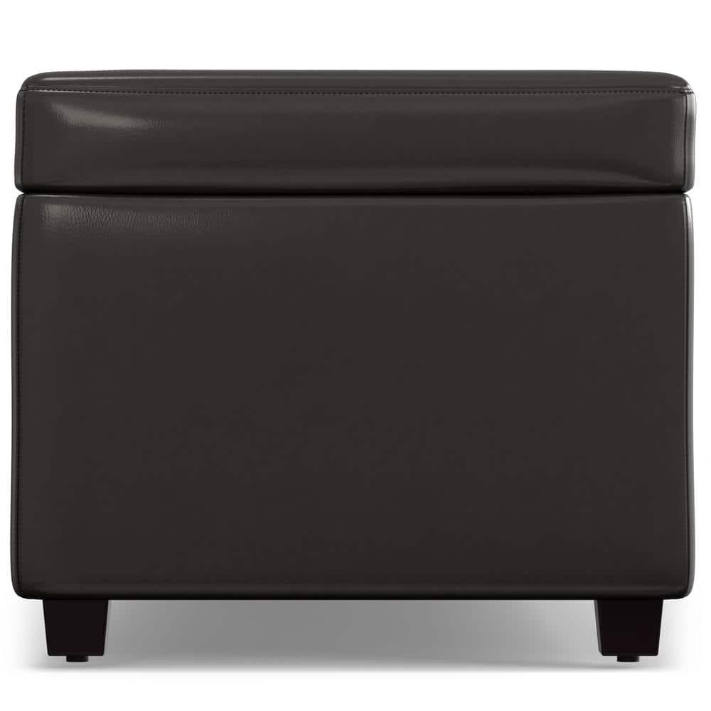 Simpli Home Avalon 44"W Upholstered Storage Ottoman with Lift-Top and Large Interior Storage